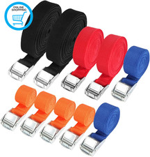 10 Pack Tightening Luggage Ratchet Straps with Claw Buckle - 25Mm Cargo Tie down