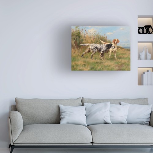 Thomas Blinks 'English setters (oil on canvas)' Canvas Art,Made in USA - Picture 3 of 4