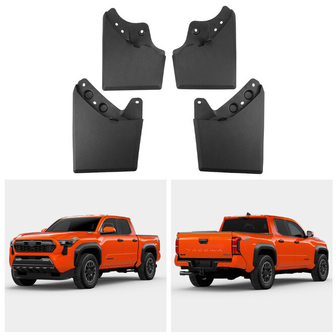 🔥4PC Front Rear Mud Flaps Slash Guard Fender For 2024+ Toyota Tacoma SR SR5 TRD