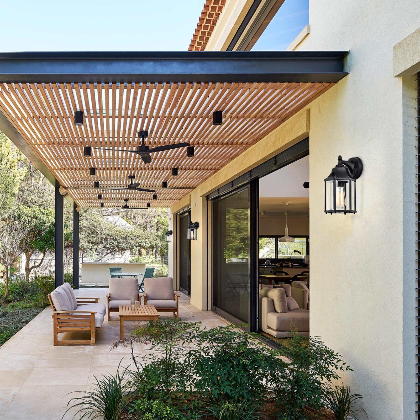 Outdoor Wall Light Fixture Dusk To Dawn 2 Pack Matte Black Outdoor Porch Lights