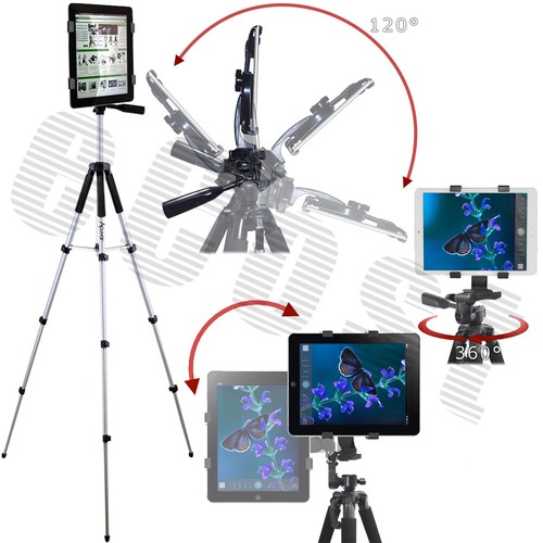 For Ipad Stand Tripod Floor Tablet Holder Adjustable Mount Phone Bracket 57" - Picture 3 of 12