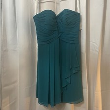 Davids Bridal Bridesmaid Formal Bridesmaid/Prom Strapless Short Size 10 Green