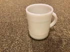 Vintage Fire King White Milk Glass Barrel Mug Anchor Hocking