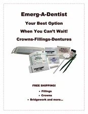 EDK Mini Complete Dental Repair Kit-Temp. Fillings, Crowns, Dentures Toothaches