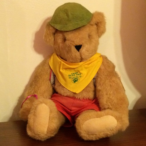 The Vermont Teddy Bear Company Jointed Plush Camping Teddy Bear 16" - Picture 7 of 11