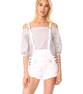 free people white overalls
