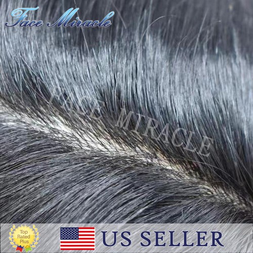 Full PU Toupee for Men Human Hair Replacement System 0.1MM Thin Skin Mens Toupee - 第 9/97 張圖片
