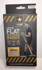 U S ARMY SET OF 3 FLAT RESISTANCE BANDS Training Official Licensed NIB