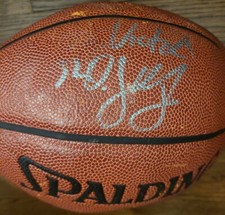 OJ MAYO SIGNED NBA BASKETBALL GRIZZLIES  MAVS BUCKS W/COA+PROOF RARE WOW LEBRON