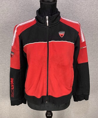 Ducati Corse 黒赤 リバーシブルジャケット ナイロン フリース ファブリックジャケット-Ducati Corse tex C5