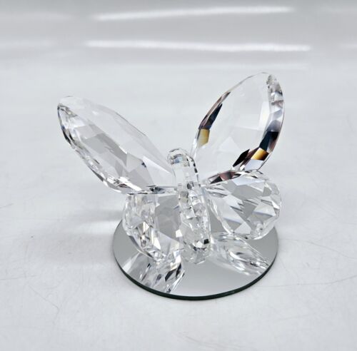 Swarovski Clear Butterfly 3" Crystal Figurine 840429 with Display Mirror  - Picture 1 of 5