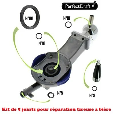 Kit de 5 Joints Perfectdraft Philips HD3720 HD3620 HD3610 HD3600