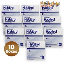 Habitrol Nicotine Gum 2mg MINT Flavor 2040 total pieces  10 boxes NEW 10/2027