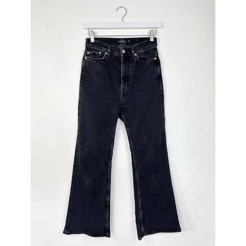 & Other Stories Ankle Kick Flare Jeans Size W26 UK 8 Washed Black Denim - Picture 2 of 10