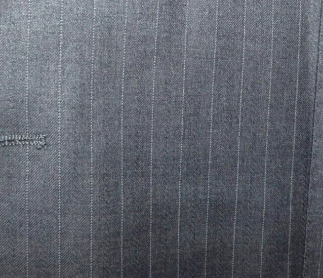 Vitarelli Luxury Rayon Blend Suit-48R, gray pinstripe - Image 2 of 4
