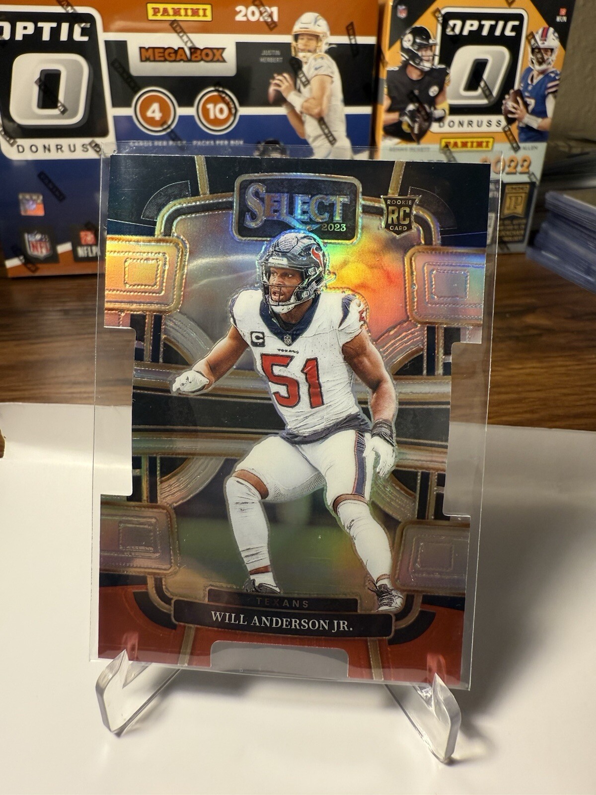 2023 Select Will Anderson Jr. #40 Concourse Red & Black Prizm Die Cut - Texans