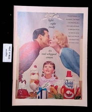 1958 Reddi Wip Whipped Cream For All Desserts Parents Anniversary Print Ad 48056