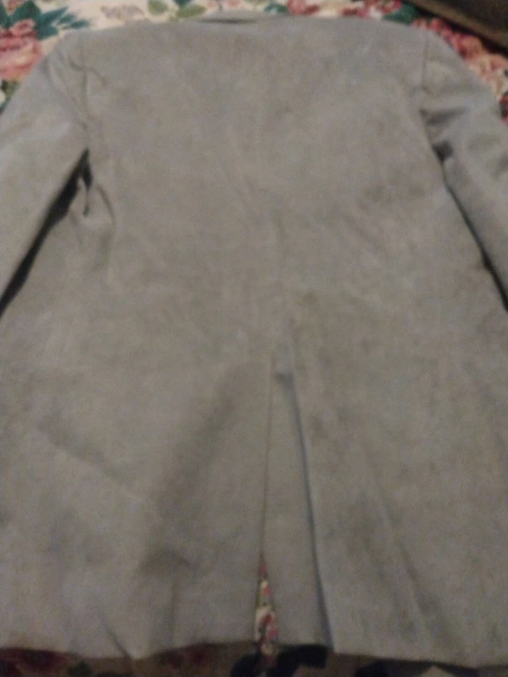 Traje de gamuza gris Nordstrom años 80 40r Foto 2 de 3