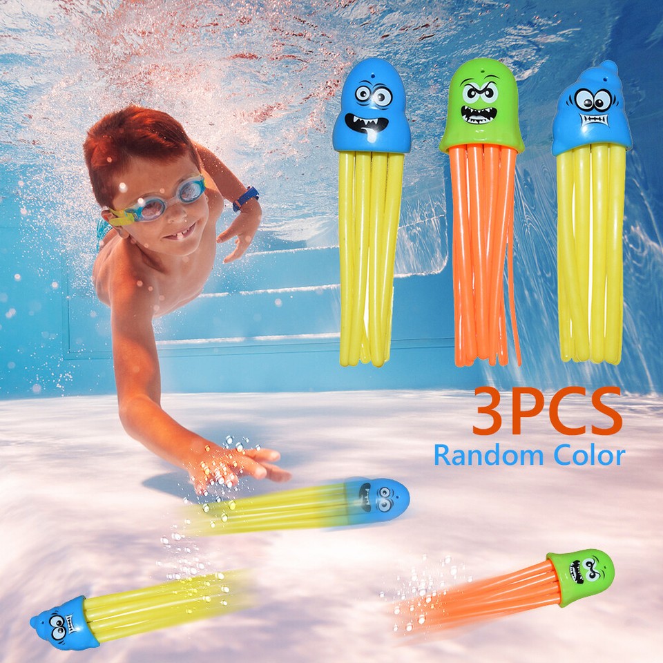 3Pcs Underwater Fun Toys Colorful Diving Practice Toys Beach Pool