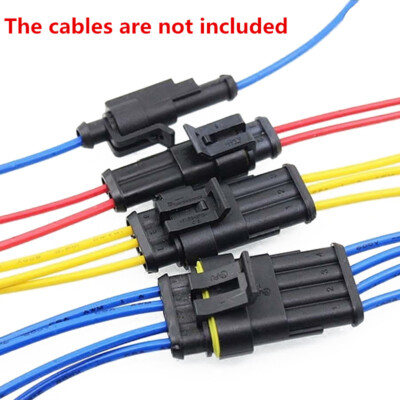 1 Set 1 2 3 4 5 6 Pin Way Car Universal Sealed Electrical Wire Connector Plug×30