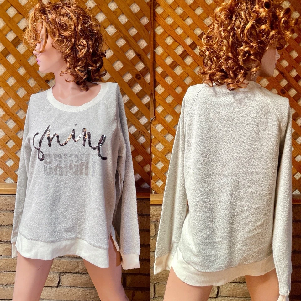 Новый Xhilaration блеск яркий блестками украшенный толстовка размер большой - Изображение 3 из 4