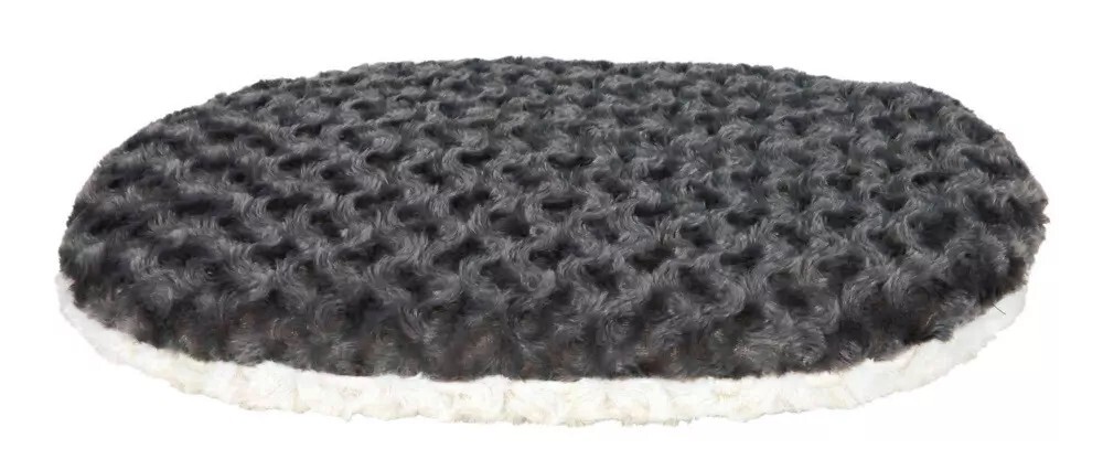 Trixie Kaline Soft Plush Dog Bed Cushion Removable Cover Cream & Grey 44 x 31 CM