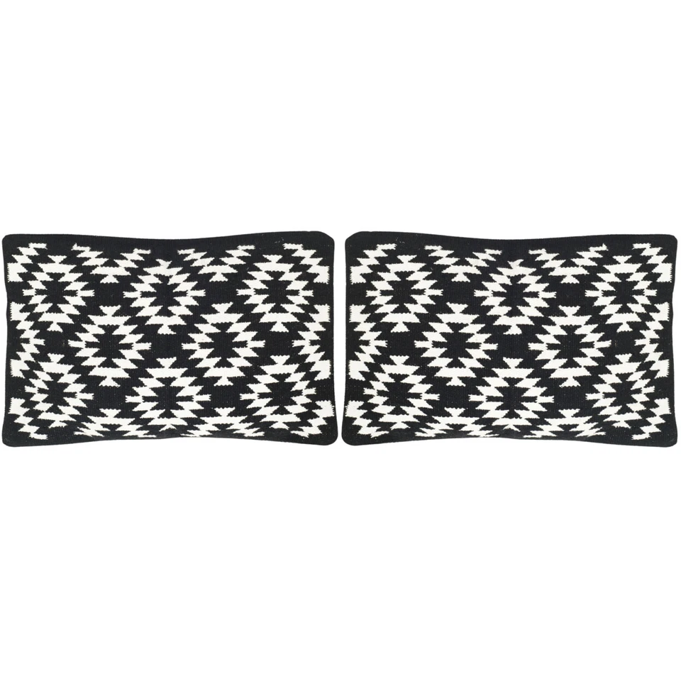 SAFAVIEH Midnight Desert Pillow Set of 2 | Black | - Image 3 of 4