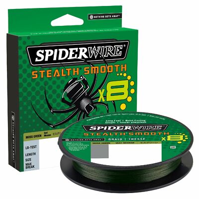 (0,11 EUR/m) SPIDERWIRE Stealth Smooth8 0,13mm 12,7kg 300m Moss Green