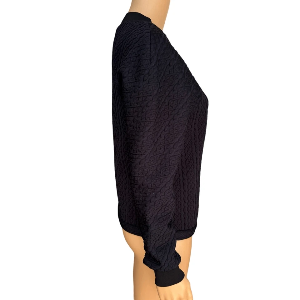 3.1 Philip Lim Azul Marino Oscuro y Negro Cuello Redondo Sudadera Cremallera Laterales Talla M Foto 2 de 4