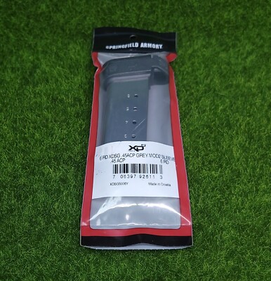 Springfield Armory XDS Mod2 .45ACP 6-Rd OEM Magazine w GRAY Sleeve - XDSG5006Y