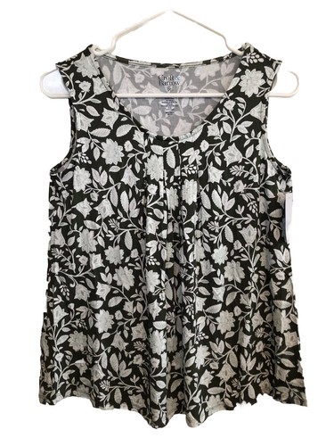 CROFT & BARROW Womens Semi Loose Sleeveless Top Size Small Petite Stretch New