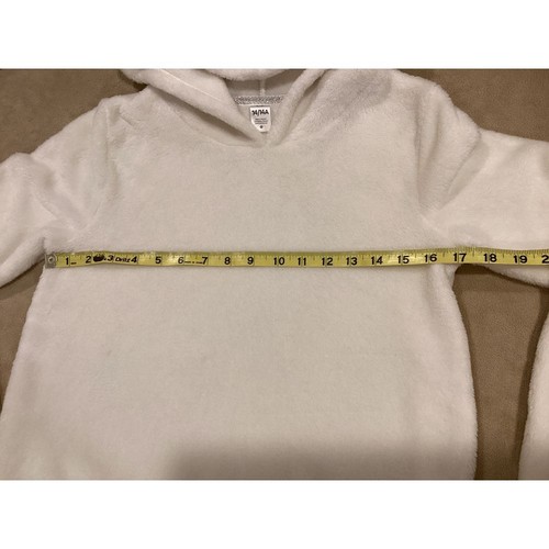 Carter's Kids fuzzy hoodie with banded sleeves, white size 14 - Picture 2 of 5