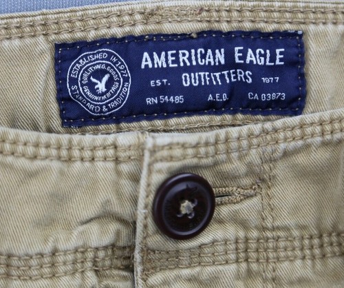 Men's 2014 American Eagle Classic Cargo Shorts Brown 100% Cotton Size 30 - Picture 3 of 9
