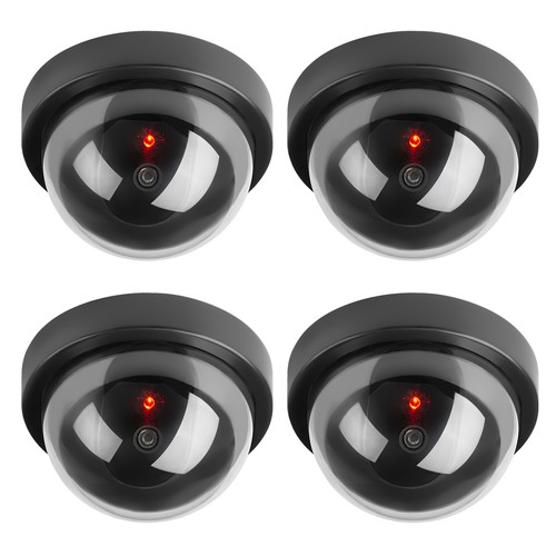 Überwachungskamera Security Kamera Dome Dummy rote blinkende LED Atrappe 4Stk - Bild 1 von 10