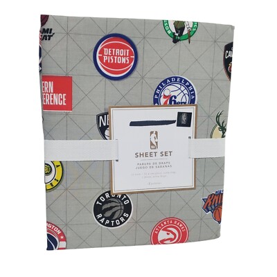 Pottery Barn Teen NBA Basket Basketball Sheet Set XL Twin  NWT DORM