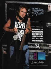 Michael Anthony Van Halen 1999 Dean Markley Bass strings advertisement ad print