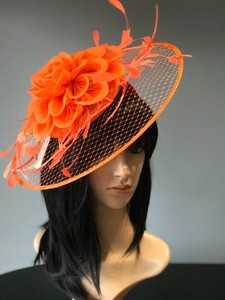 orange formal hat