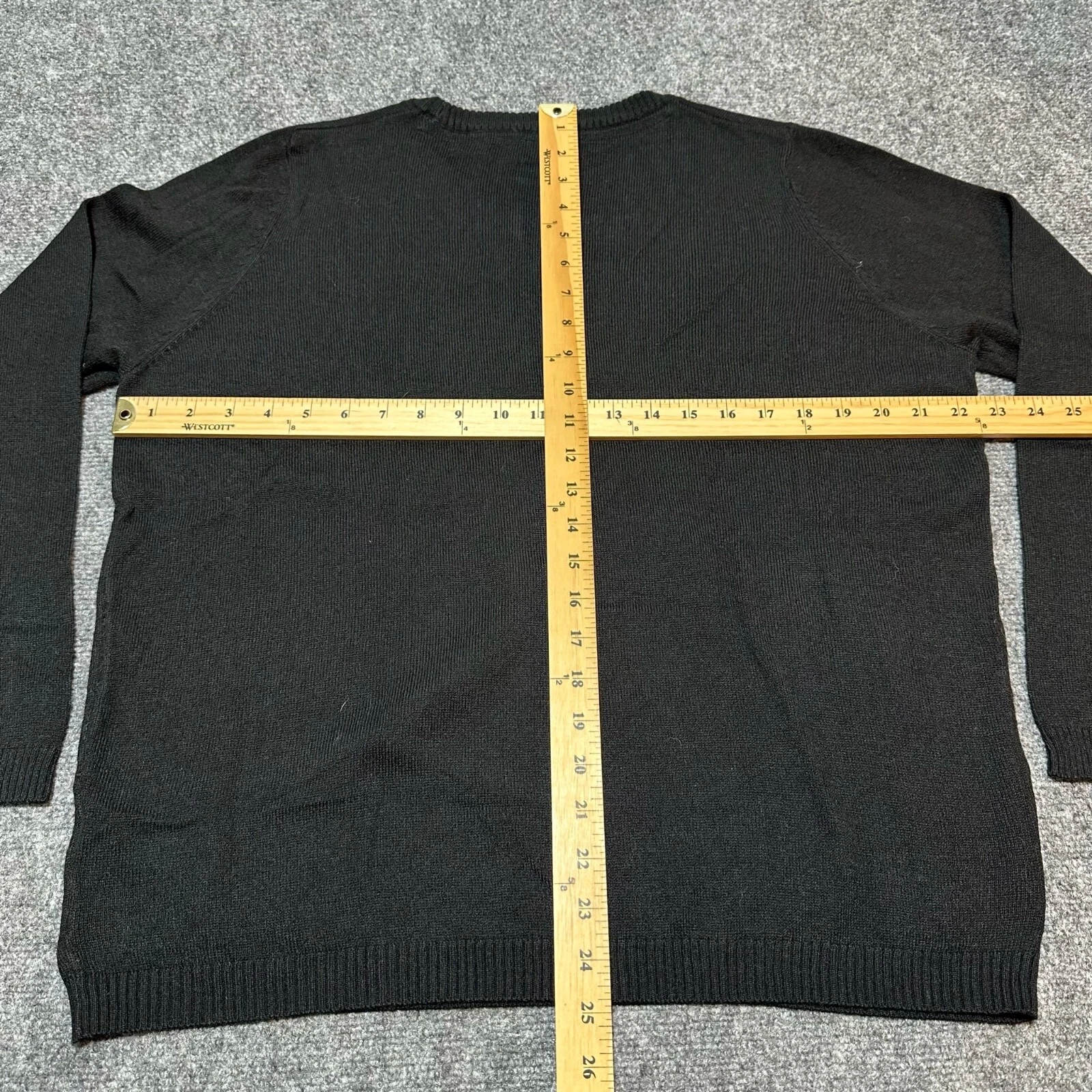 NEW Esmara Ugly Sweater Mens Large Black Knit Pullover Reindeer Merry Christmas