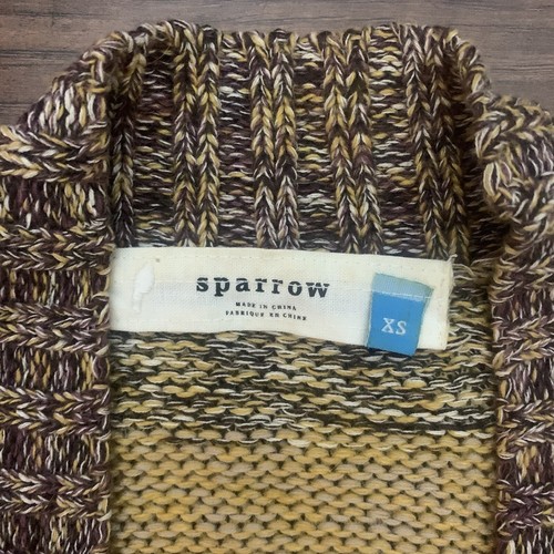 Sparrow Anthropologie Sweater Vest Size XS Yellow Gray Plum EUC - Picture 3 of 4