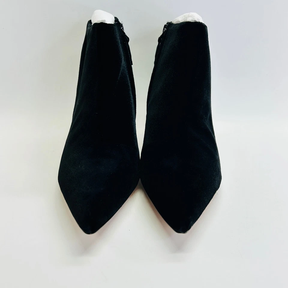 Botín Lauren Ralph Lauren Lizie Terciopelo Talla 11B Gamuza Cuero Negro Foto 4 de 4