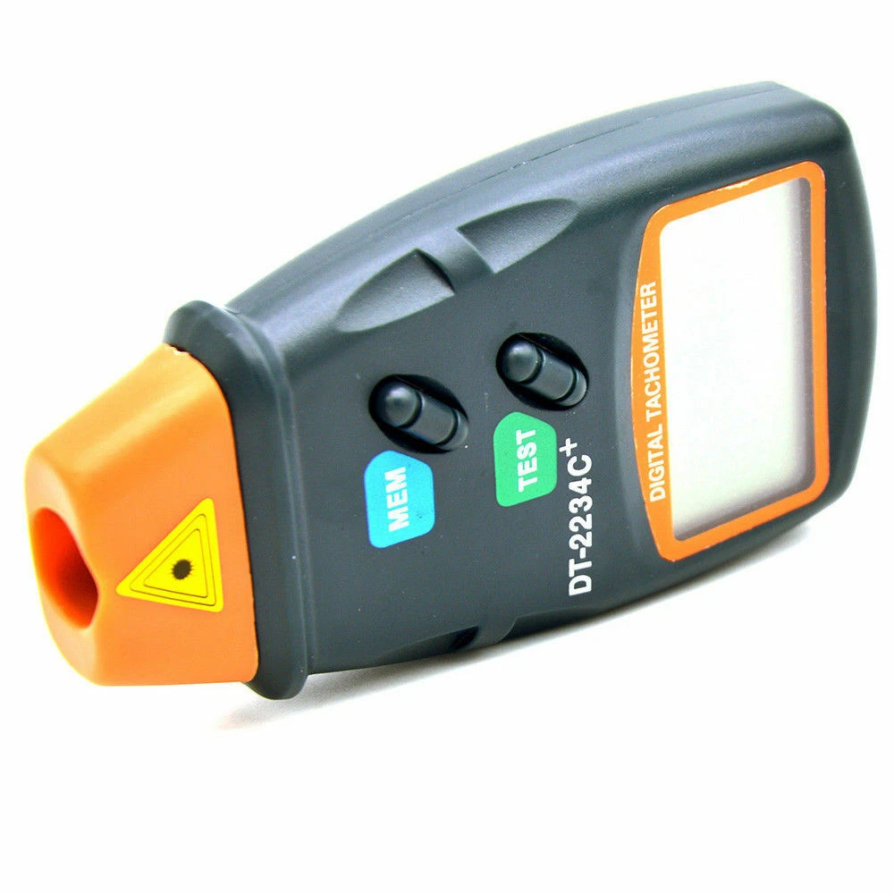 Velocímetro láser digital LCD velocímetro foto cuentarrevoluciones sin contacto DT2234C R