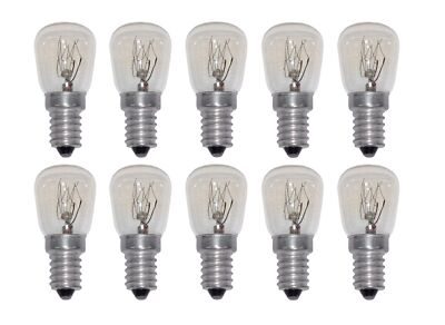 10er Set Kühlschranklampe Kühlschrankbirne E14 15 Watt 2800 K warmweiß