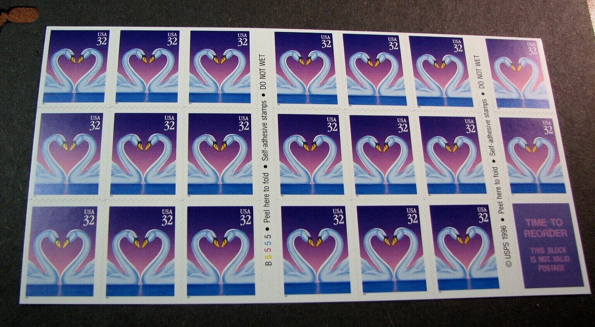 US Stamp Pane Scott# 3123a Swans 1997 MNH L547 | eBay