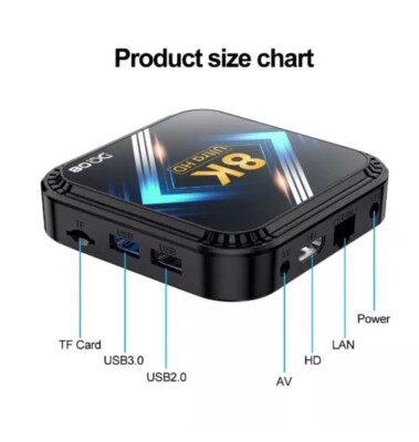 8K Ultra HD Smart TV Box Android 13 | Dual WiFi | HDR10+ | Black