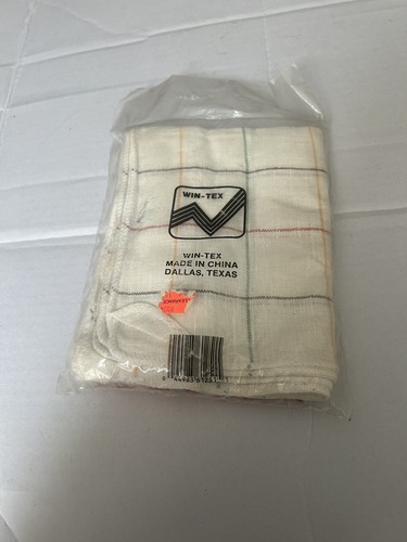 6-Pack WIN-TEX CO WIPE-EZE Polishing & Dusting Cloths Pure Cotton Checked Towels - Picture 2 of 4