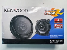 NEW Kenwood KFC-1065R 4" Flush Mount 210 Watt Speakers Pair 2-Way Car Stereo
