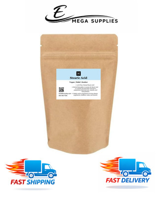 3 Lbs Stearic Acid White Flakes - Food Grade NF/USP - Vegetable Based Fat Source
