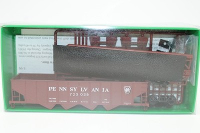 Bowser HO Scale PRR Pennsylvania Shadow Keystone H21a 4 Bay Hopper Car & Load
