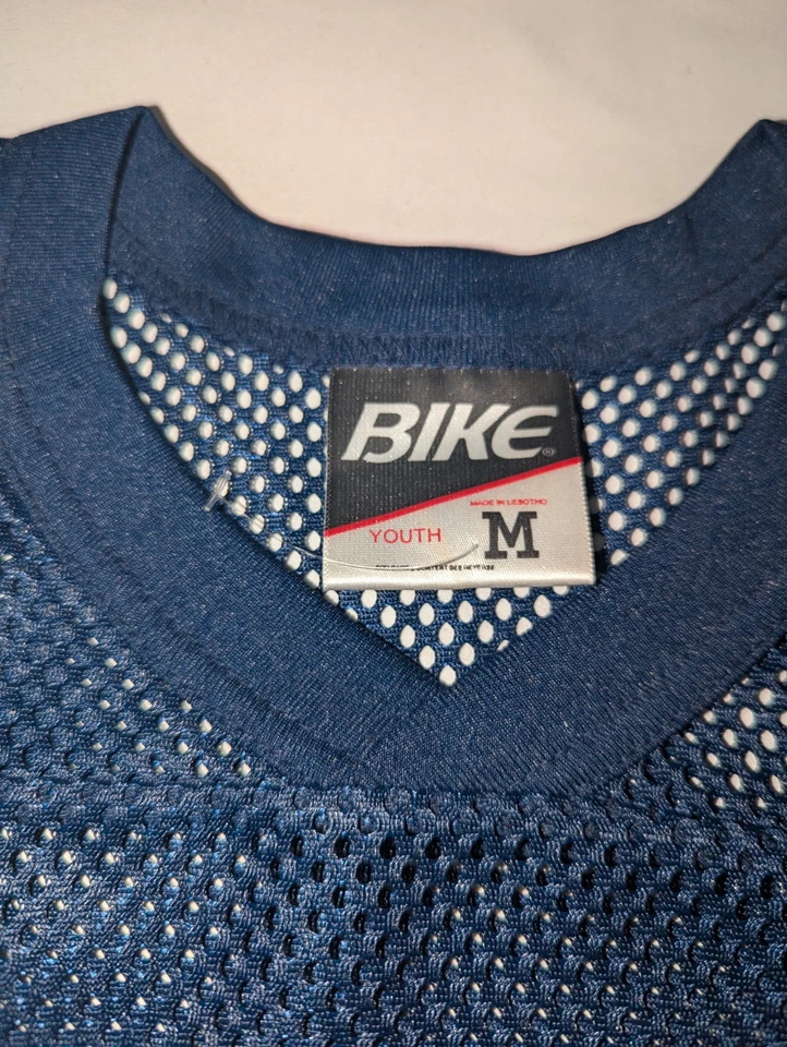 罕见复古自行车网眼球衣青少年 M/男式 S 短半衬衫 90 年代 Y2K 全新带标签 — 第 2/4 张图片