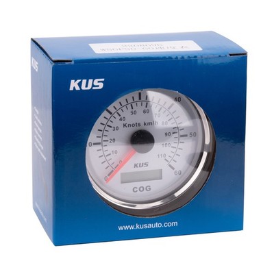 KUS Compteur De Vitesse GPS 60 Nœuds 110KM/H Pour Bateau Yacht - Blanc